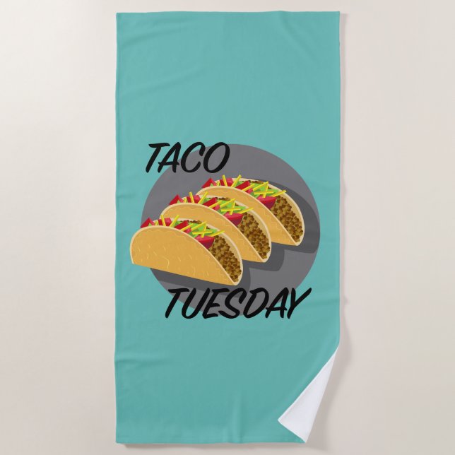 Taco Tuesday Design - Beach Towel (Front)
