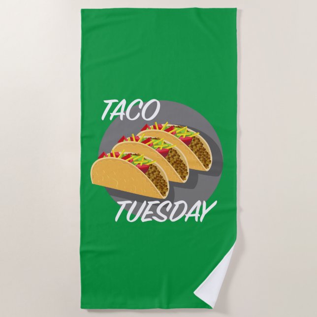 Taco Tuesday Design - Beach Towel (Front)