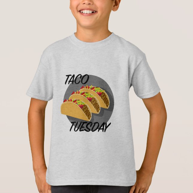 Taco Tuesday Design - Kids' Basic T-Shirt (Front)