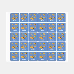 Taco Tuesday Design - Small Square Clothing Label