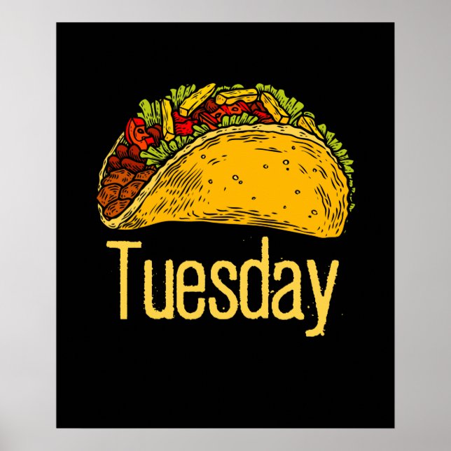 Taco Tuesday Food Tacos Poster (Front)