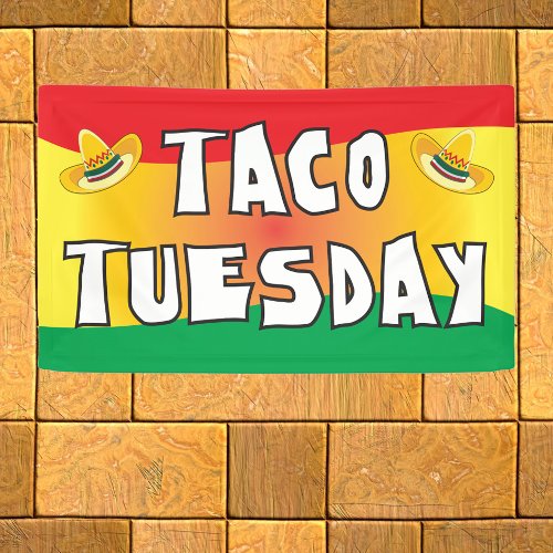 Taco Tuesday in bright colors Banner