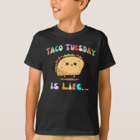 Taco Tuesday Is Life Funny Kawaii Taco Kid's 