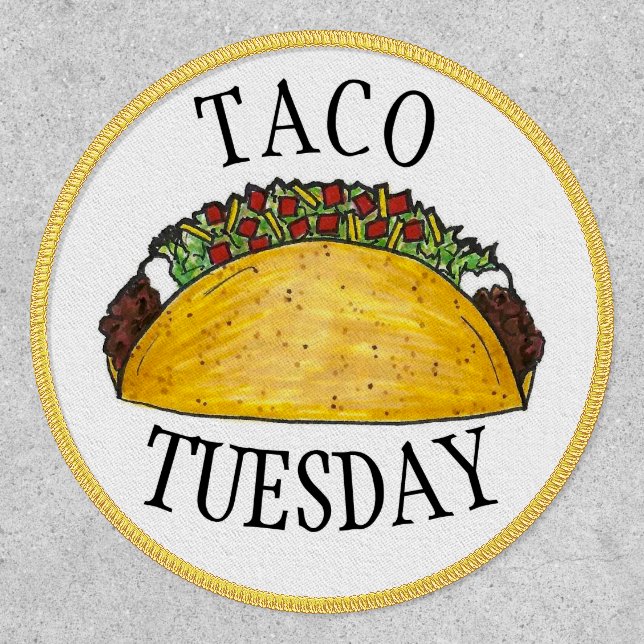 TACO TUESDAY Mexican Tex Mex Food Tacos Foodie Patch (Front)