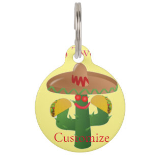 Taco Tuesday Saguaro Cactus Thunder_Cove Pet ID Tag