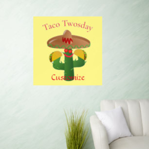 Taco Tuesday Saguaro Cactus Thunder_Cove  Wall Decal