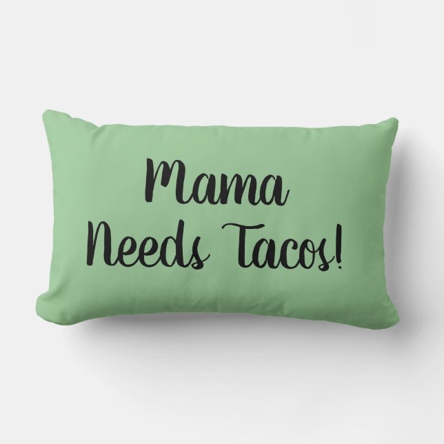 Taco Tuesday shell cheese Mexican food Lumbar Pillow (Front)