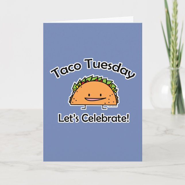 Taco Tuesday shell cheese Mexican food Thank You Card (Front)