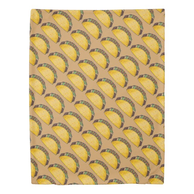 Taco Tuesday Tex Mex Mexican Food Foodie Duvet Cover (Front)