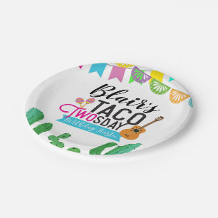 Taco Twos-day Paper Plates