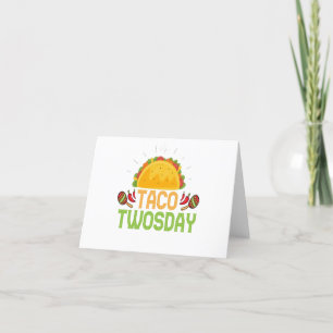 Taco Twosday 2nd Birthday Cinco De Mayo Gift Letterpress Thank You Card