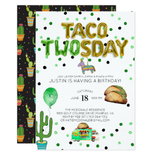 taco invitations zazzle