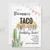 Taco Twosday Birthday Invitation for Girl (Front)