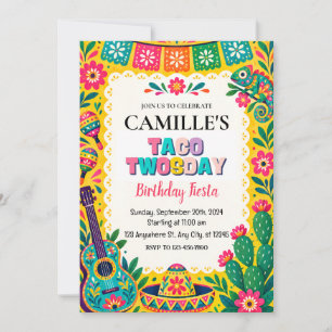 Taco Twosday Birthday Party Invitation