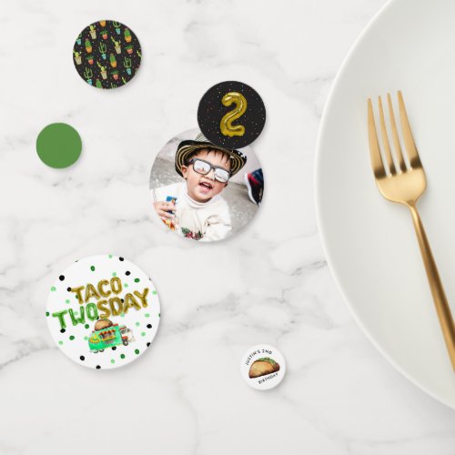Taco TWOsday Birthday Personalized Table Confetti