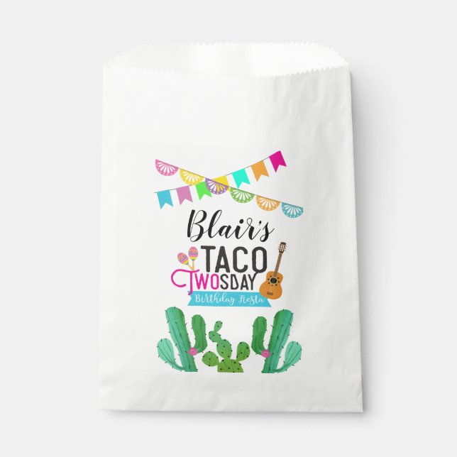 Taco Twosday Favor Bags (Front)