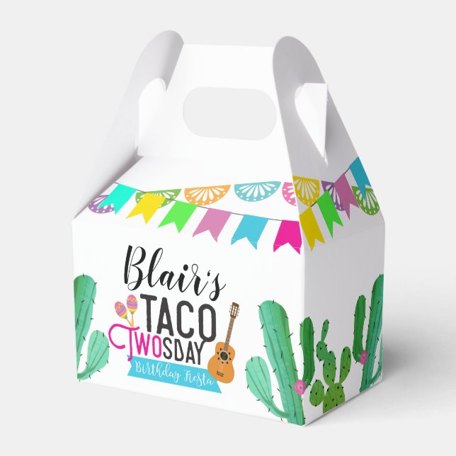 Taco Twosday Favor Box (Front Side)
