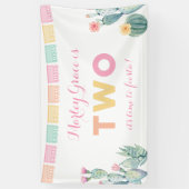 Taco TWOsday Girl 2nd Birthday Party Welcome Banner (Vertical)
