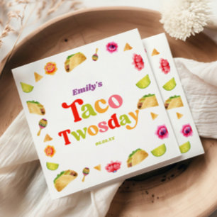 Taco Twosday Taco Tuesday 2nd Birthday Party Napkins