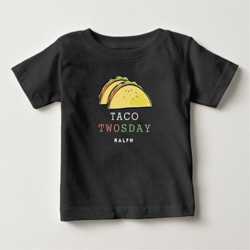 Taco Twosday Tuesday 2nd Birthday Boy Baby T_Shirt