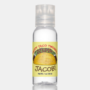 Taco TWOsday Tuesday 2nd Birthday Party Favor Hand Sanitizer