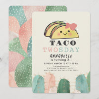 Taco Twosday Tuesday Kawaii Girl 2nd Birthday