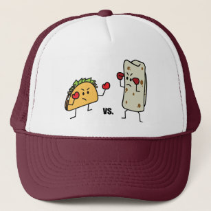 Taco vs burrito trucker hat