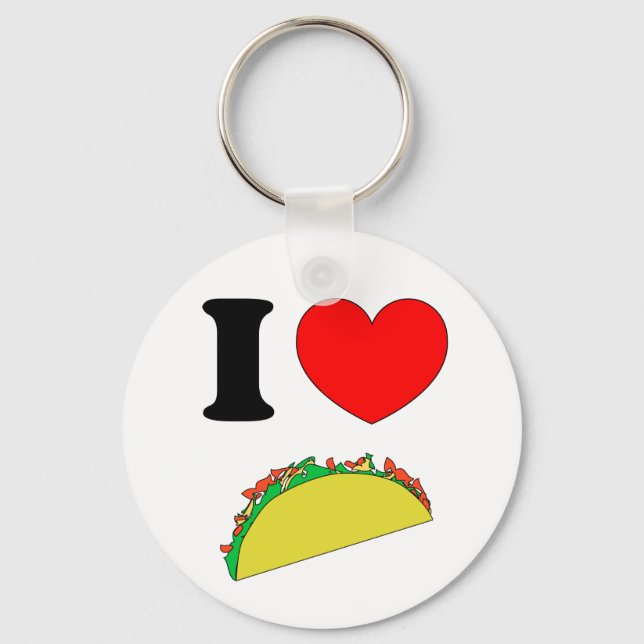 Taco Wear Funny Taco Tuesday Mexican Food Keychain (Front)