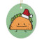 Taco wearing Santa Hat Christmas shell meat salsa