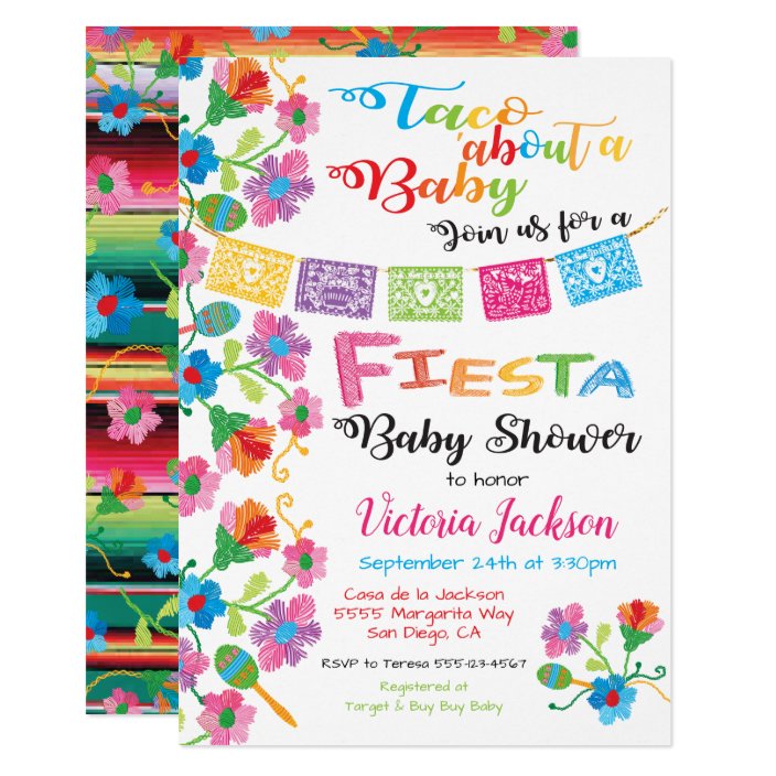 fiesta baby shower invitations