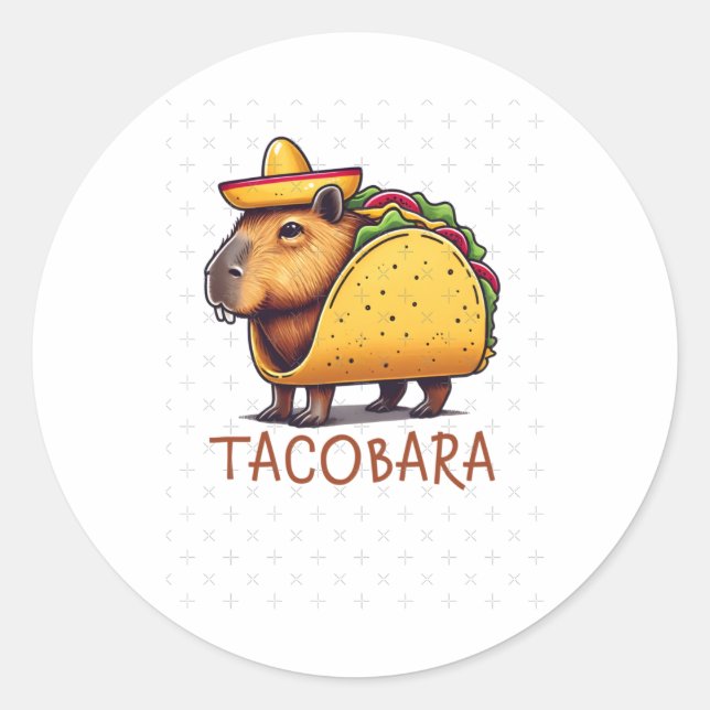 Tacobara Capybara In A Taco Costume Sticker  (Front)