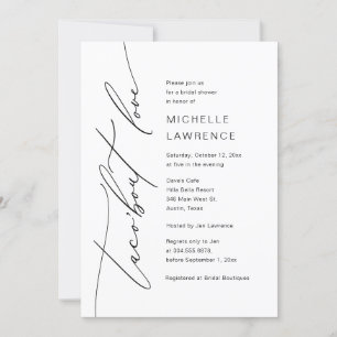 Taco'bout Love, Bridal Shower Party Celebration Invitation
