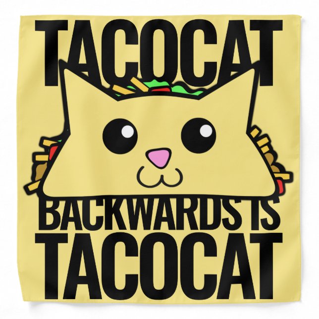 Tacocat Backwards Bandana (Front)