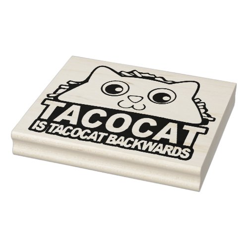 Tacocat Backwards Rubber Stamp