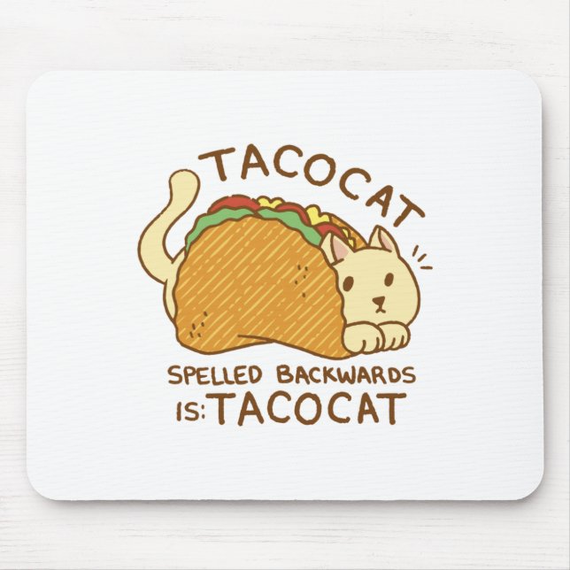 TACOCAT CAT ANIMAL IN TACO CARTOON MOUSE PAD (Front)