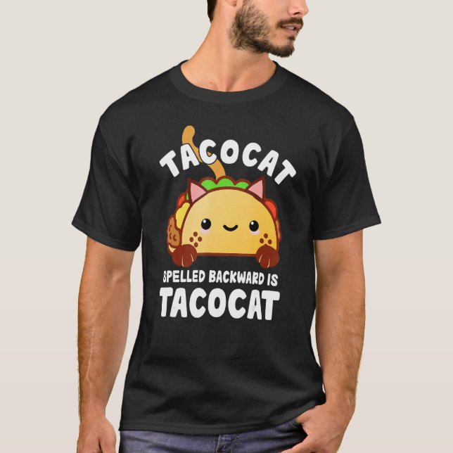TacoCat Funny Mexican Food Cinco de Mayo Tacos Cat T-Shirt (Front)