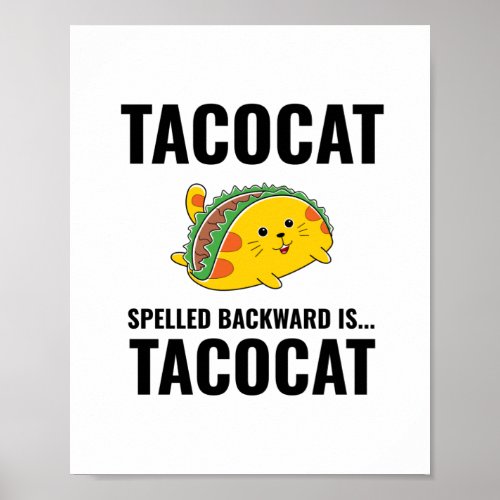 Tacocat funny tacos Mexican food Poster