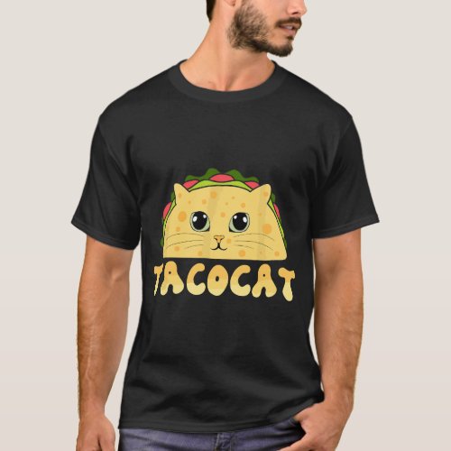 Tacocat Mexican Food Cat Face Cinco De Mayo Kitten T_Shirt