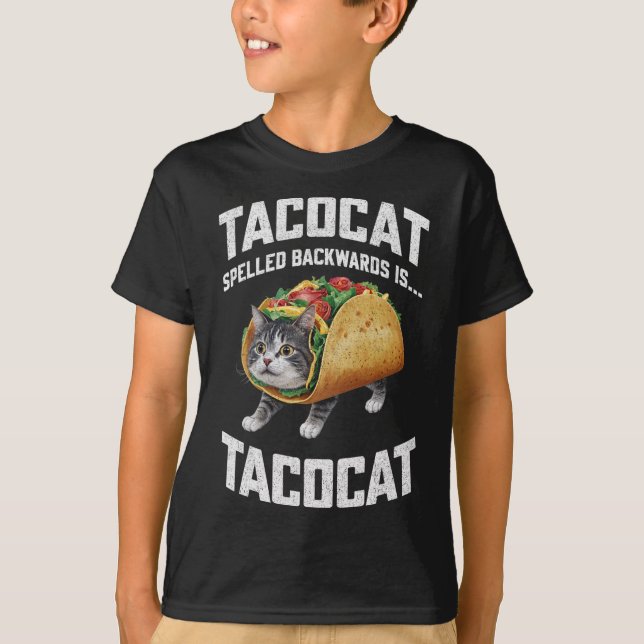 Tacocat Spelled Backward Is Tacocat Shirt Taco Cat (Front)