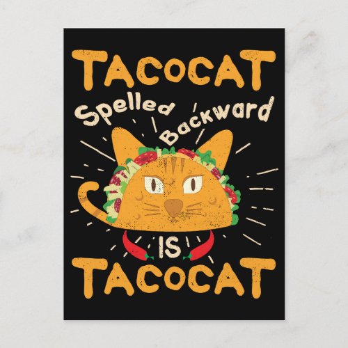 Tacocat Spelled Backwards Cinco de Mayo Taco Postcard