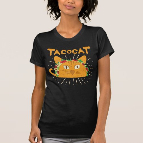 Tacocat Spelled Backwards is Tacocat Cat Taco T_Shirt