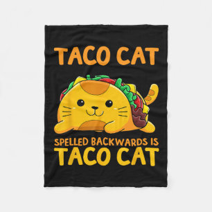 Tacocat Spelled Backwards Shirt Taco Cat Cinco De Fleece Blanket