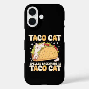 Tacocat Spelled Backwards Taco Cat Mexican iPhone 16 Case