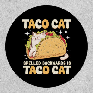Tacocat Spelled Backwards Taco Cat Mexican Patch