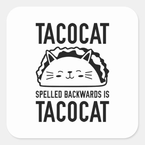 Tacocat Square Sticker