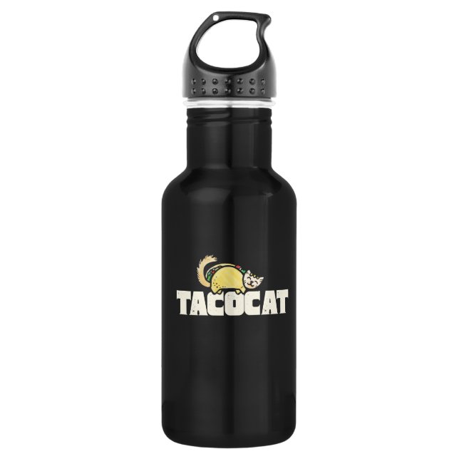 Tacocat taco cat stainless steel water bottle (Front)