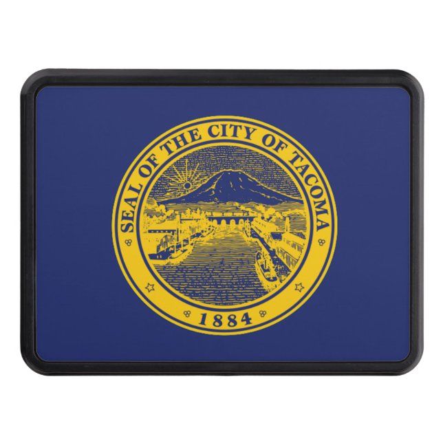 Tacoma city flag hitch cover (Front)
