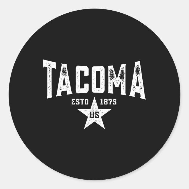 Tacoma Classic Round Sticker (Front)