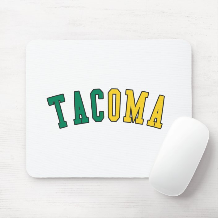 Tacoma in Washington State Flag Colors Mouse Pad