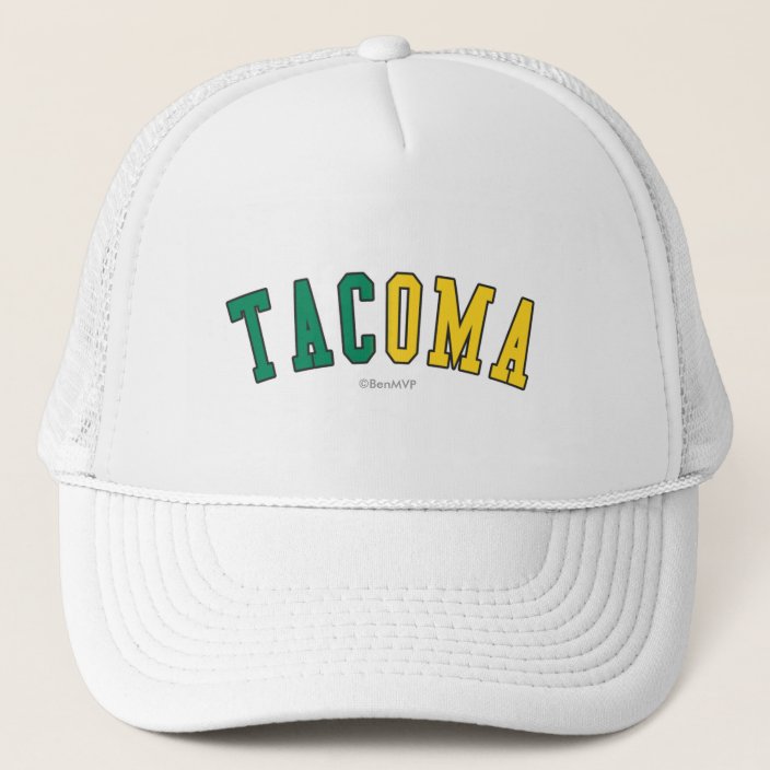 Tacoma in Washington State Flag Colors Trucker Hat